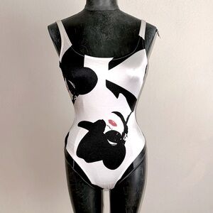 *VERY RARE* 80’s MOSCHINO Mare Iconic Cowgirl High Cut Swimsuit Vintage